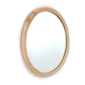Natural Rattan Round Mirror For Makeup Table Wholesale