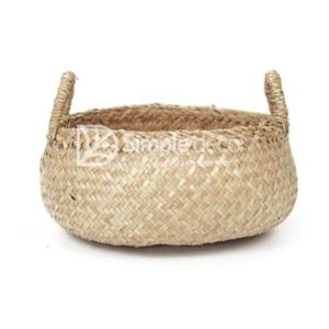 Short Big Belly Seagrass Storage Basket Wholesale