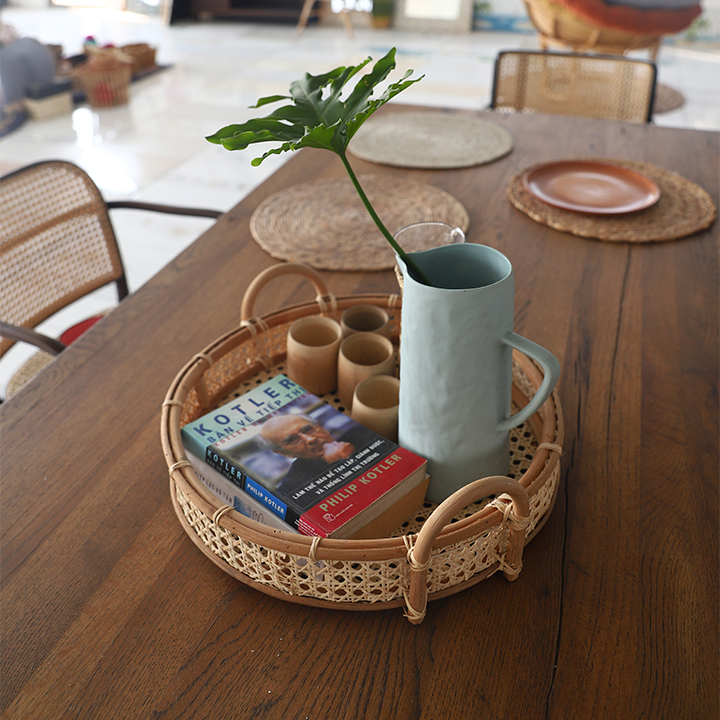 Rattan and Bamboo Serving Tray Wholesale from Vietnam