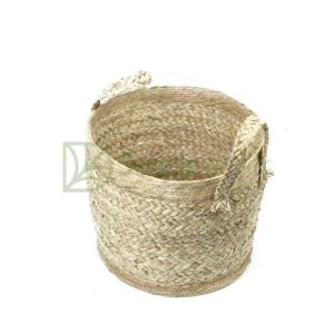 Basic Seagrass Storage Basket With Straps Wholesale