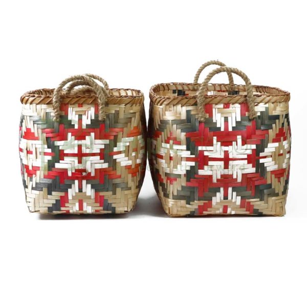 Multi Color Bamboo Storage Basket Wholesale