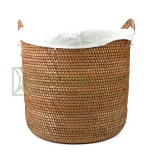 Rattan Storage Basket With White Dust Bag Wholesale
