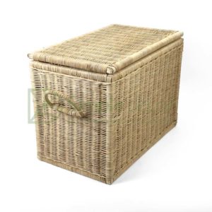 Rectangle Rattan Storage Basket With Lid Wholesale - Image 3
