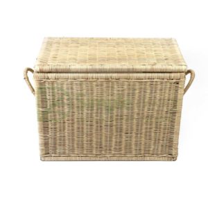 Rectangle Rattan Storage Basket With Lid Wholesale
