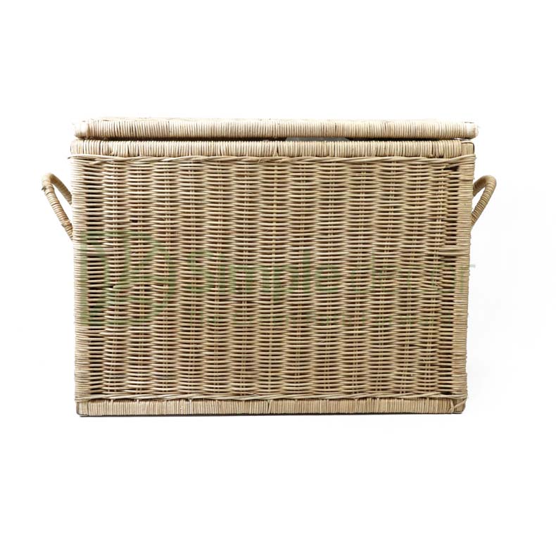 Rectangle Rattan Storage Basket With Lid Wholesale - Image 4