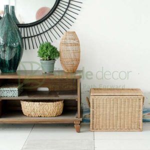 Rectangle Rattan Storage Basket With Lid Wholesale - Image 5