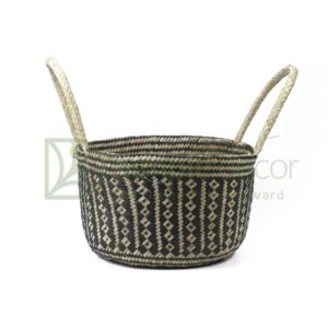 Rhombus Pattern Seagrass Storage Basket Wholesale