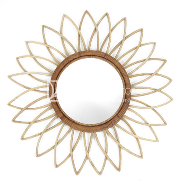 Sunflower Rattan Mirror Wholesale