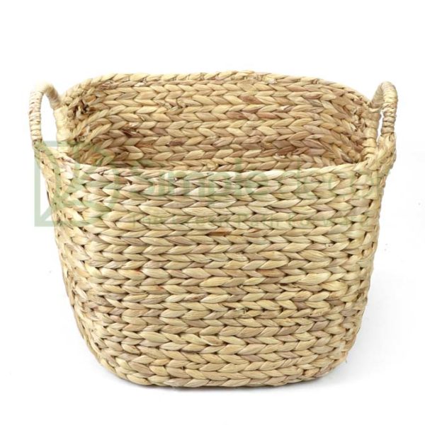 Storage Basket Water Hyacinth With Round Strap Wholesale