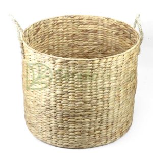 Water Hyacinth Storage Basket With Rope Straps Wholesale