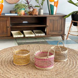 Wicker-Seagrass-Storage-Basket-Wholesale-Yellow-Blue-Pink-SD210947