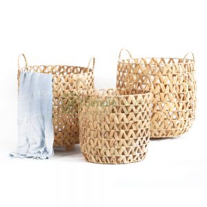 Simple Decor Manufacturer Water Hyacinth Storage Baskets wholesale