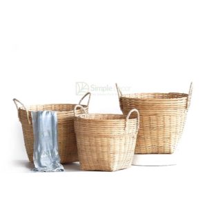 Bamboo Storage Basket Set With Handle Wholesales in Vietnam