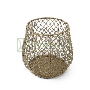 Jute Steel Frame Basket For Storage and Plants Wholesale