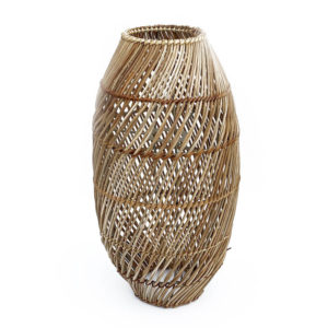 Oval Swirl Natural Rattan Woven lampshade Made in Vietnam