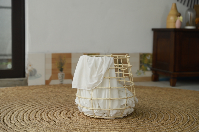 Summer Rattan Storage Basket Made In Vietnam