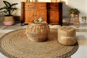 rug from natural seagrass material