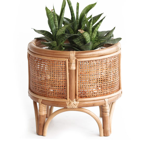 Rattan Plant Stand For Desk Decor Wholesale