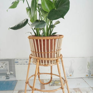 Rattan Plant Stand For Garden Home Decor