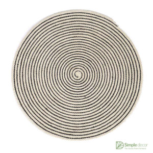 Black Weaving Round Cotton Placemat Wholesale