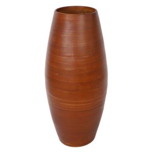 Coiled Bamboo Vase For Living Room Wholesale Made In Vietnam