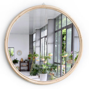 Minimalistic Natural Round Rattan Mirror Wholesale