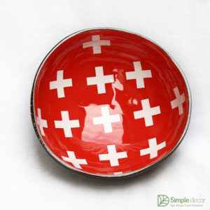 National Flag Lacquered Coconut Bowl Wholesale