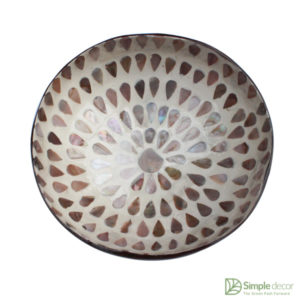 Natural Seashell Inlaid Coconut Bowl Wholesale