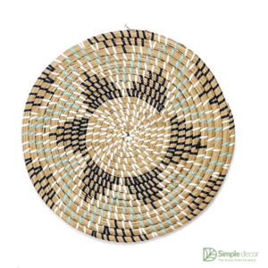 Flat Woven Seagrass Wall Basket Decor Wholesale