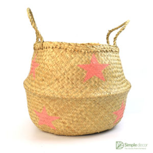 Seagrass Belly Basket Star Pattern Customized Wholesale