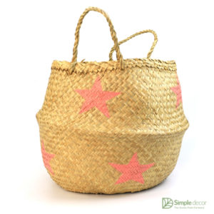 Seagrass Belly Basket Star Pattern Customized Wholesale