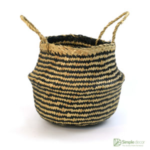 Zigzag Customized Seagrass Belly Basket Wholesale