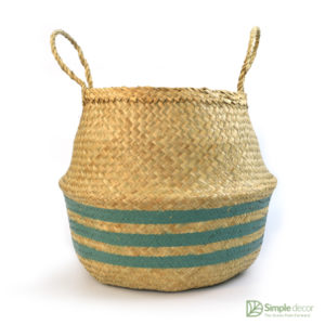 Painted Customized Seagrass Belly Basket Wholesale