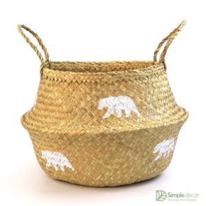 Bear Customized Seagrass Belly Basket Wholesale