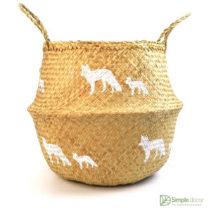 Foxes Customized Seagrass Belly Basket Wholesale
