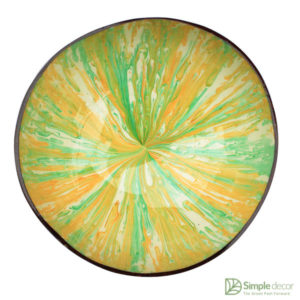 OEM/ODM Color Painted Lacquer Coconut Bowl Handmade in Vietnam