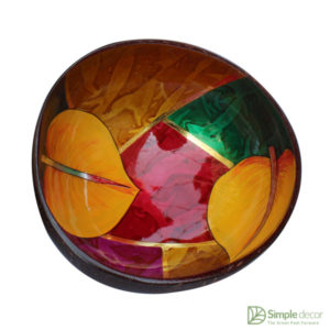 OEM/ODM Lacquer Coconut Shell Painting Bowls Made in Vietnam