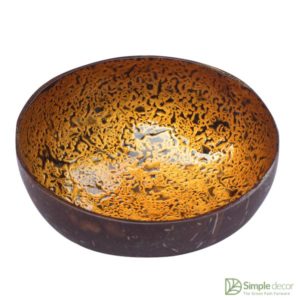 OEM ODEM Metallic Lacquer Art Coconut Shell Bowls Wholesale