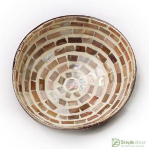 Natural Seashell Inlay Coconut Bowls Supplier in Vietnam