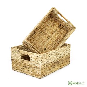 Seagrass water hyacinth basket