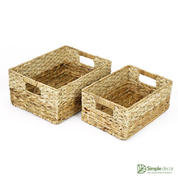 Seagrass water hyacinth basket