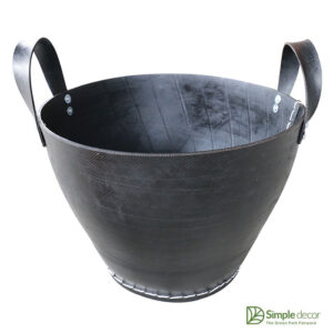 Recycled rubber basket