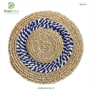 Round seagrass placemat made in Vietnam
