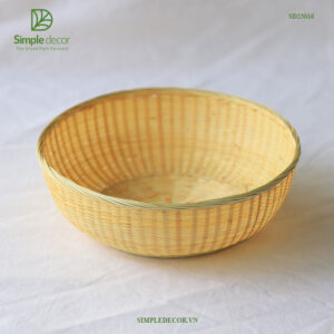 Handwoven bamboo basket made in Vietnam