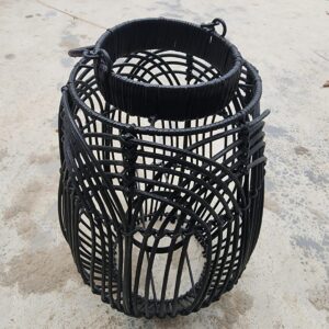 Rattan candle holder