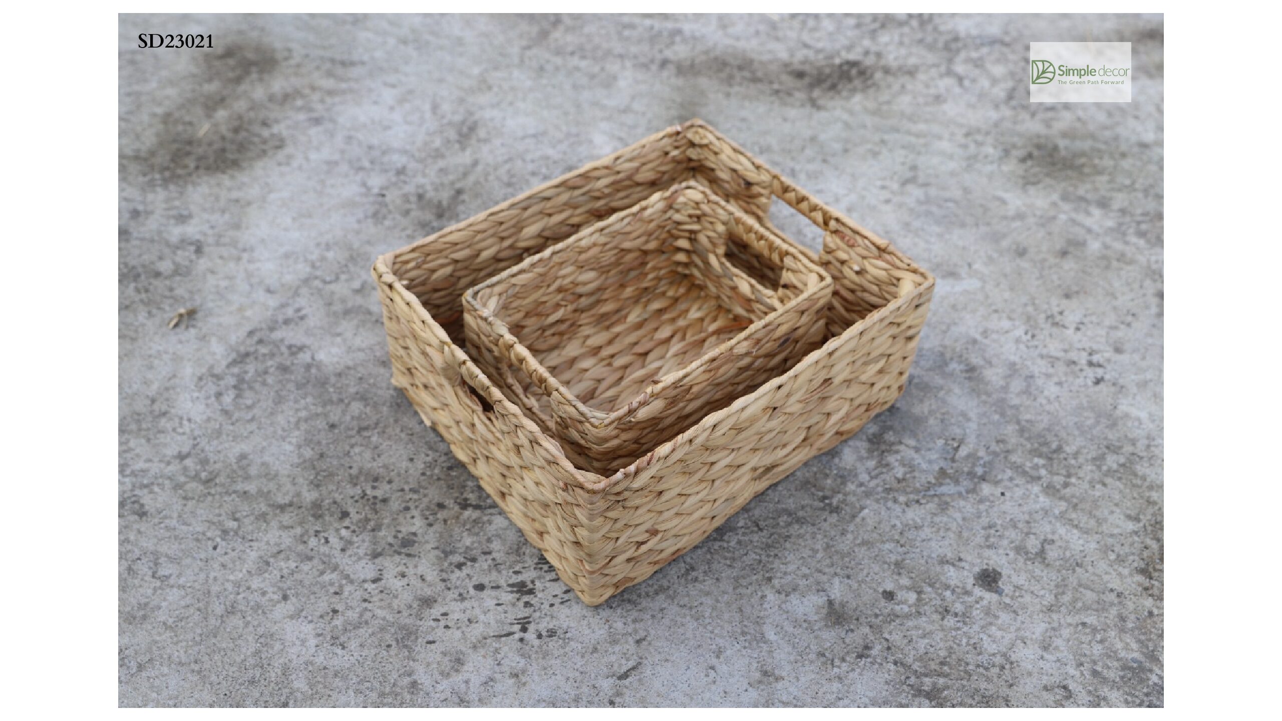 Set of water hyacinth storage baskets