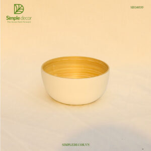 White Span bamboo bowl