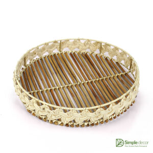 Rattan serving tray