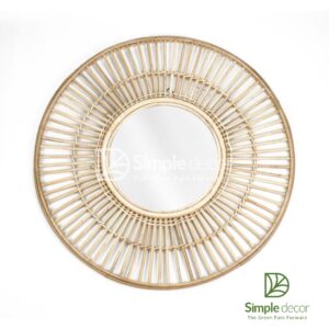 Bohemian rattan mirror