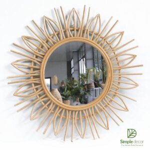 Rattan Sun Mirror